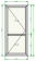����� ��� ��������� (����. ������) 1930x850 REHAU 60 Blitz Roto NX  �����/�����